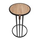 Ver imagem 2 de Mesa para Braço de Sofá Industrial em Aço Escandinavo Supreme Alça de Couro - Freijó