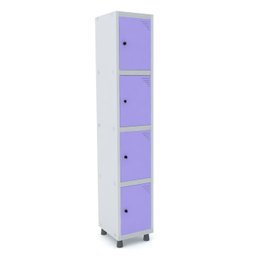ROUPEIRO DE AÇO 1M 04 PORTAS PITÃO PANDIN - CINZA/LILÁS GRP 501/4 DI - 1