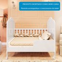 Ver imagem 7 de Berço Mini Cama 3 em 1 com Capitonê 100% MDF Maya Espresso Móveis Branco Brilho/Corino