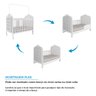 Berço Mini Cama 3 em 1 com Capitonê 100% MDF Maya Espresso Móveis - 6