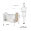 Ver imagem 3 de Berço Mini Cama 3 em 1 com Capitonê 100% MDF Maya Espresso Móveis