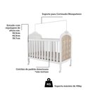 Ver imagem 5 de Berço Mini Cama 3 em 1 com Capitonê 100% MDF Maya Espresso Móveis