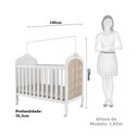 Ver imagem 3 de Berço Mini Cama 3 em 1 com Capitonê 100% MDF Maya Espresso Móveis