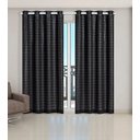 Ver imagem 1 de Cortina Voil Xadrez Para Sala, Quarto e Cozinha 6,00 x 2,50 Preto