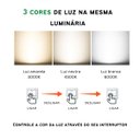 Ver imagem 4 de Luminária de Led de Sobrepor Quadrada Bivolt 32w 3 em 1 com Luz Central Dupla:branco
