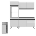 Ver imagem 6 de Cozinha Compacta com Bancada Americana/mesa Veneza Multimóveis Mp2211 Branco/preto
