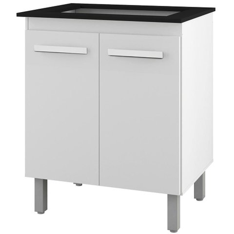 Balcao para Cooktop 4 Bocas 2p 75 Cm Jade Branco Mobbs