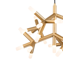 Ver imagem 2 de Pendente Manaca Dourado e Branco (d)72cm 25x3w 3000k 4500lm - Bd003s