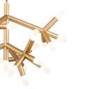 Ver imagem 3 de Pendente Manaca Dourado e Branco (d)72cm 25x3w 3000k 4500lm - Bd003s