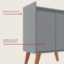 Ver imagem 4 de Aparador Buffet 60cm Retro Mdf Grafite Madri - On Móveis