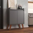 Ver imagem 1 de Aparador Buffet 60cm Retro Mdf Grafite Madri - On Móveis