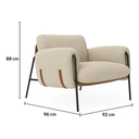 Ver imagem 7 de Kit 02 Poltronas Cadeira Versátil Serrana - Zahav Estofados:Bege Bouclé Courino Sintético