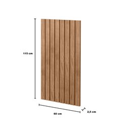 Painel Ripado Madeira Decorativo 100% Mdf - 115 X 60 Cm - 6