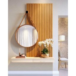 Painel Ripado Madeira Decorativo 100% Mdf - 115 X 60 Cm - 2
