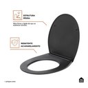 Ver imagem 6 de Assento Termofixo com Soft Close para Vaso Sanitário Aquarela Pingoo.casa - Preto