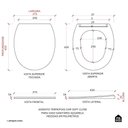 Ver mais imagens de Assento Termofixo com Soft Close para Vaso Sanitário Aquarela Pingoo.casa - Preto