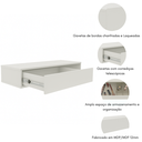 Ver imagem 5 de Rack Aparador Elegance Suspenso 80cm Sala Quarto 1 Gaveta Off White