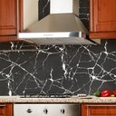 Ver imagem 2 de Papel de Parede Adesivo Cozinha Alta Temperatura Marmore Preto
