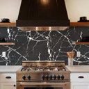 Ver mais imagens de Papel de Parede Adesivo Cozinha Alta Temperatura Marmore Preto