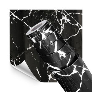 Papel de Parede Adesivo Cozinha Alta Temperatura Marmore Preto