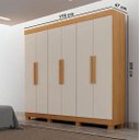 Ver imagem 2 de Guarda Roupa Delta 6 Pts Cinamomo/off - Leifer