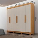 Ver imagem 2 de Guarda Roupa Delta 6 Pts Cinamomo/off - Leifer