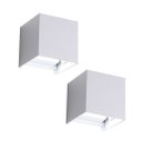 Ver imagem 1 de Kit 2 Arandelas Blindada Parede Lux Box 3W 3000K Branco