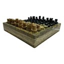 Ver imagem 5 de Tabuleiro 2 em 1 Xadrez Damas com Porta Peças 18 Cm