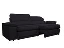 Ver imagem 7 de Sofá Niko 2,50m com Molas Retrátil Reclinável Velosuede - Netsofas - Preto