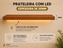 Ver imagem 3 de Prateleira MDF 30mm LED 90x20 Suporte Invisivel Italian Noce 3000k Bivolt