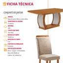 Ver imagem 7 de Mesa de Jantar Milena 180 cm Tampo MDF Laminado Canto Copo com 6 Cadeiras Aline