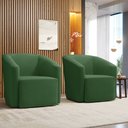 Ver imagem 1 de Poltrona Decorativa Base Giratória Kit 2 Stella Max Suede D03 - D’Rossi