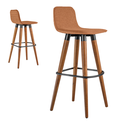 Ver imagem 4 de Kit 2 Banquetas Altas Línea Terracota com Preto Escandinavo