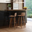 Ver imagem 2 de Kit 2 Banquetas Altas Línea Terracota com Preto Escandinavo