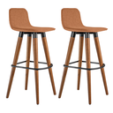 Ver imagem 3 de Kit 2 Banquetas Altas Línea Terracota com Preto Escandinavo