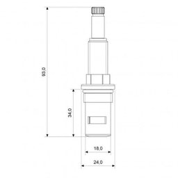 Kit 2 Conversores Registro Pressão Transforma Base MVS 1/4V de 1/2 a 3/4 Polegadas Meber Metais - 3