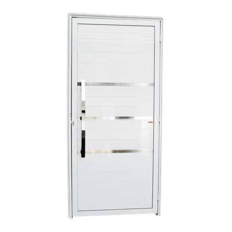 Porta Alumínio Lambril Evolution c/Puxador e.Branco 90 Brimak