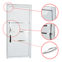 Ver imagem 2 de Porta Alumínio Lambril Evolution c/Puxador e.Branco 90 Brimak