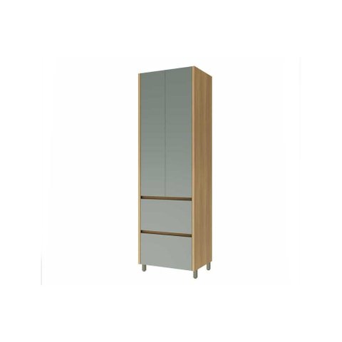 Módulo Cozinha Nesher Rainha Paneleiro C/ 2 Portas e 2 Gavetas 70cm Nature/verde - Nesher