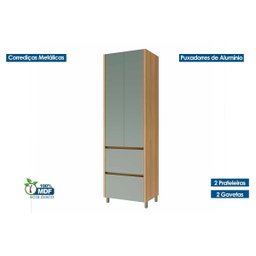 Módulo Cozinha Nesher Rainha Paneleiro C/ 2 Portas e 2 Gavetas 70cm Nature/verde - Nesher - 5 Módulo Cozinha Nesher Rainha Paneleiro C/ 2 Portas e 2 Gavetas 70cm Nature/verde - Nesher - 5