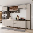Ver imagem 1 de Cozinha Completa Connect 12 Portas 2 Gavetas 100% MDF com Vidro Duna/Cristal - Henn