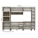 Ver imagem 4 de Cozinha Completa Connect 12 Portas 2 Gavetas 100% MDF com Vidro Duna/Cristal - Henn