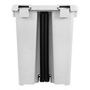 Ver imagem 3 de Cesto Plástico Quadrado Com Pedal Plástico 30l:Cinza-claro