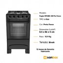 Ver imagem 7 de Fogão a Gas Mueller Mfi4bc 4 Bocas Preto Fosco Mesa Esmaltada - Bivolt