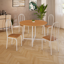 Ver imagem 4 de Conjunto Sala de Jantar 90cm Ilhabela 4 Cad Branca C/ Jambo