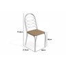 Cadeiras de Cozinha Holanda C009 Kit 6 Un Cromada - Assento Branco 106 - Kappesberg - 3