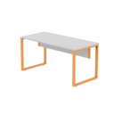 Ver imagem 6 de Escrivaninha Mesa Escritório X 150cm Industrial Cinza e Laranja Picasso