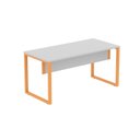 Ver imagem 3 de Escrivaninha Mesa Escritório X 150cm Industrial Cinza e Laranja Picasso