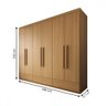 Guarda-roupa Casal Romênia 6 Portas 7 Gavetas Camaru - Panorama Móveis - 4