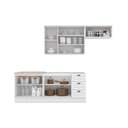 Ver imagem 7 de Cozinha Modulada Completa Americana 5pçs (2 Armários 2 Balcões 1 Complemento) C5p15 Branco - Henn